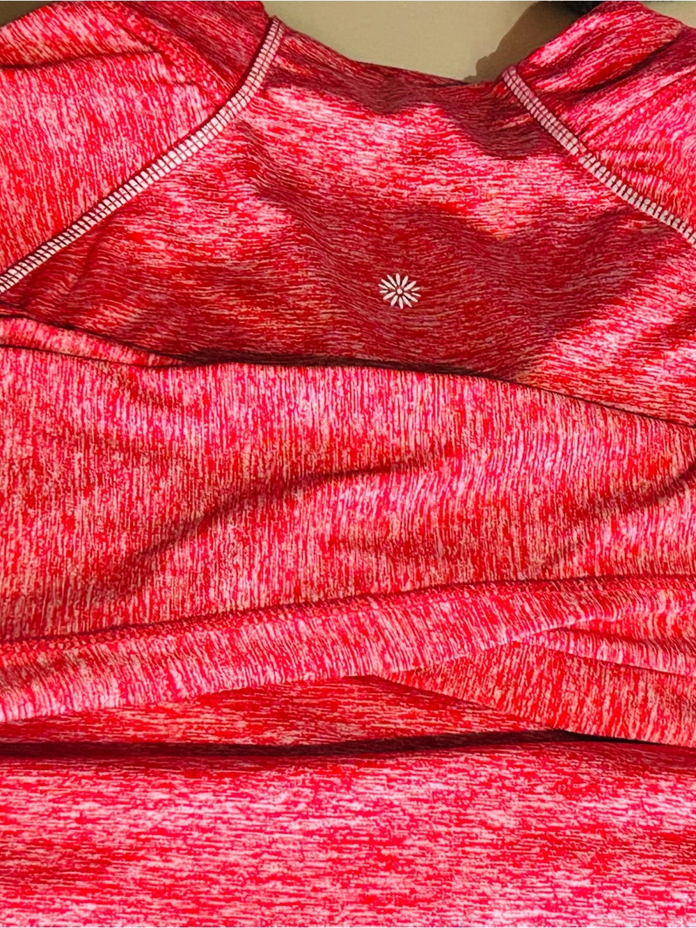 Tangerine Women’s Quarter-Zip workout Performance Top, with zipper in the back - Picture 7 of 9